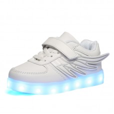 Leather led light up sneaker wings